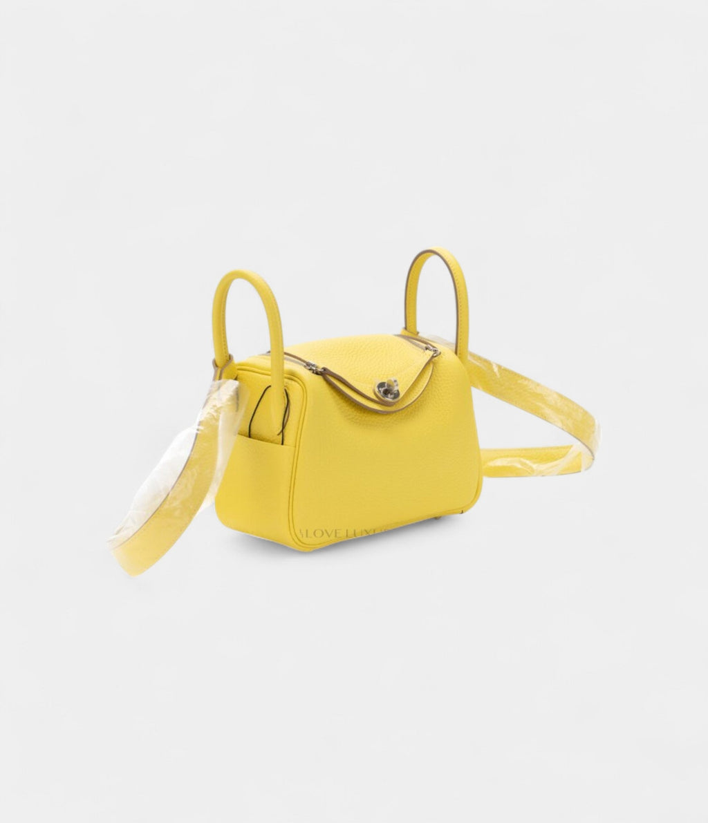 HMMini Lindy Clemence Lime Palladium Hardware