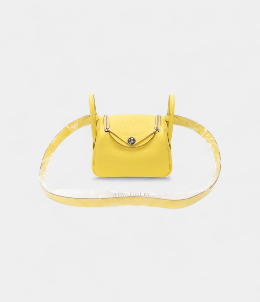 HMMini Lindy Clemence Lime Palladium Hardware