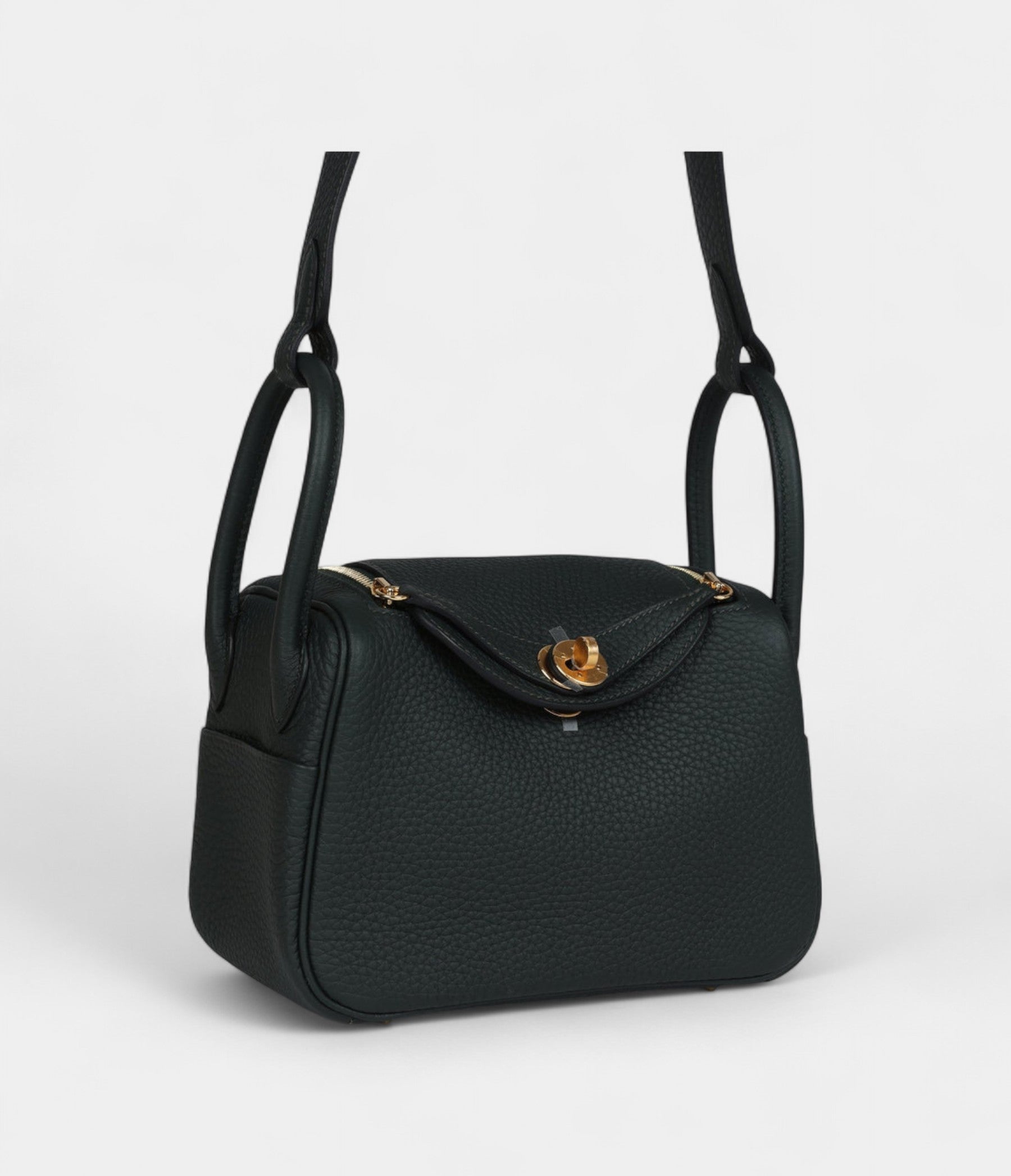 HMMini Lindy Dark Green Clemence Gold Hardware