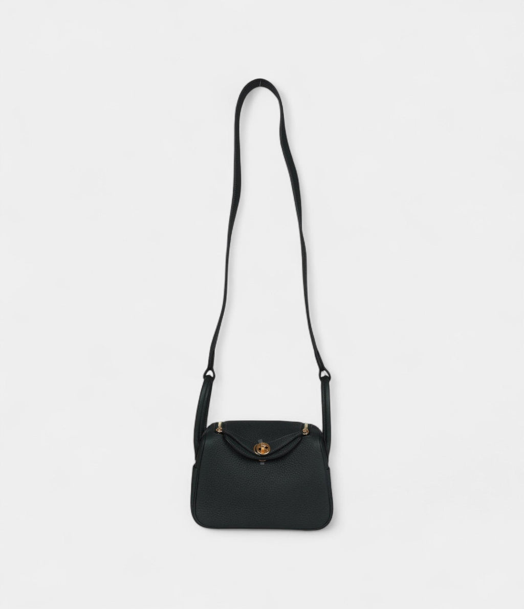 HMMini Lindy Dark Green Clemence Gold Hardware
