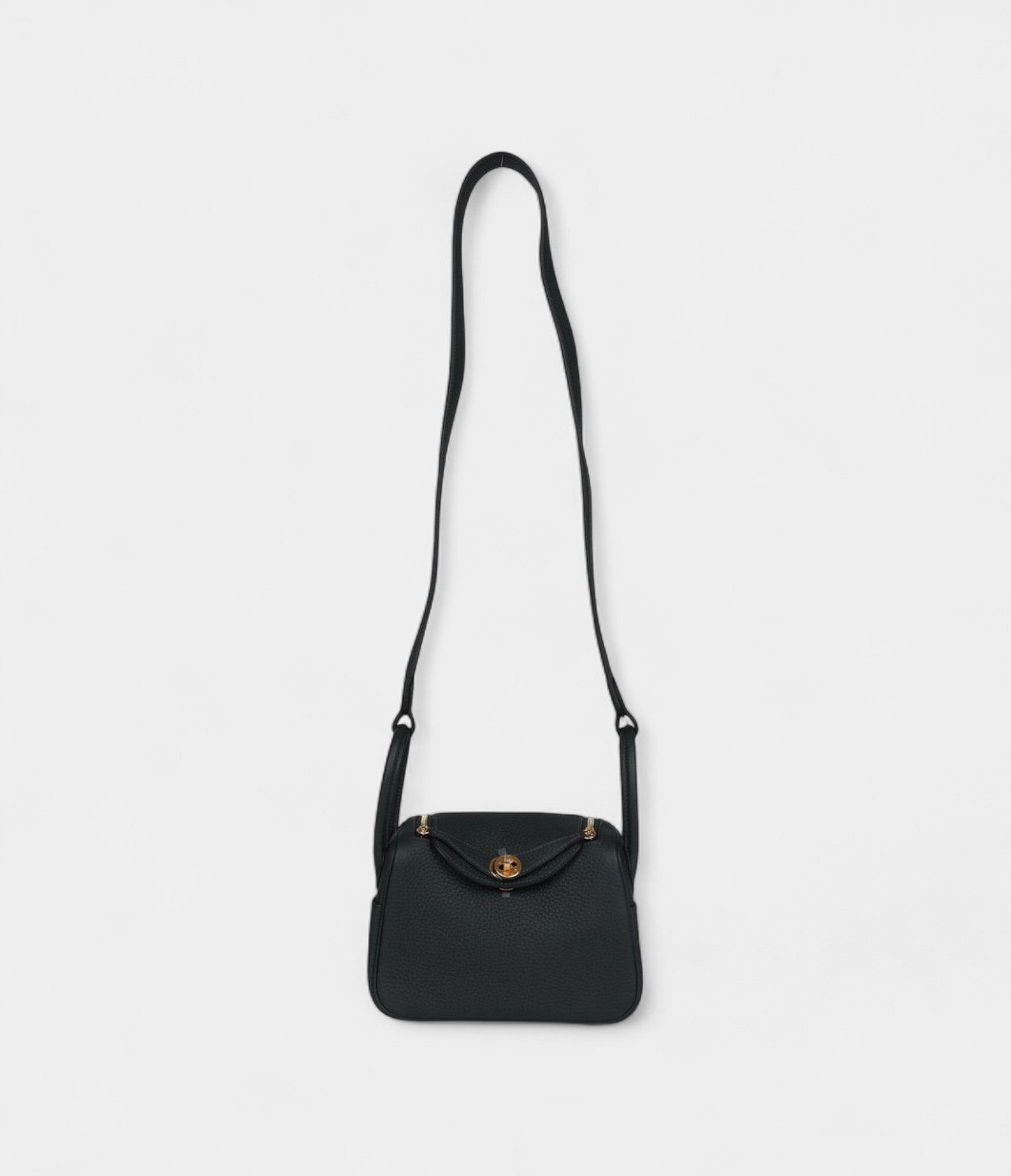 HMMini Lindy Dark Green Clemence Gold Hardware