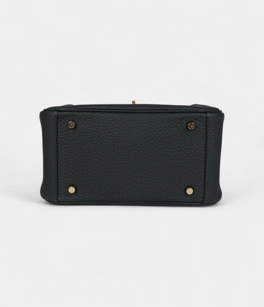 HMMini Lindy Dark Green Clemence Gold Hardware