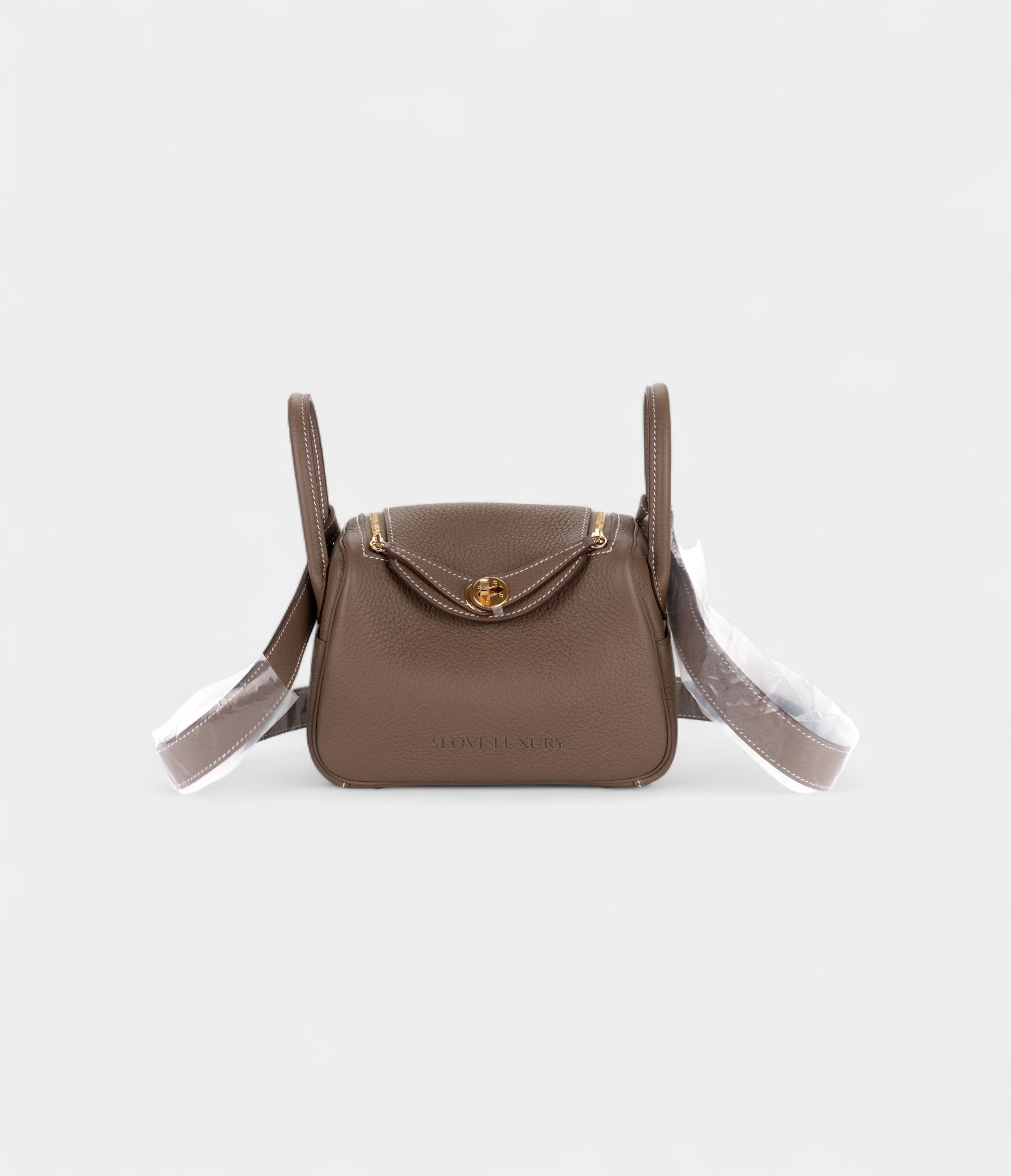 HMMini Lindy Etoupe Clemence Gold Hardware