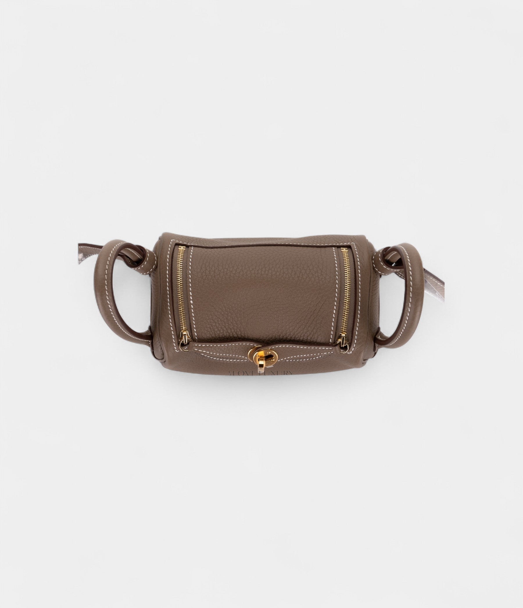 HMMini Lindy Etoupe Clemence Gold Hardware
