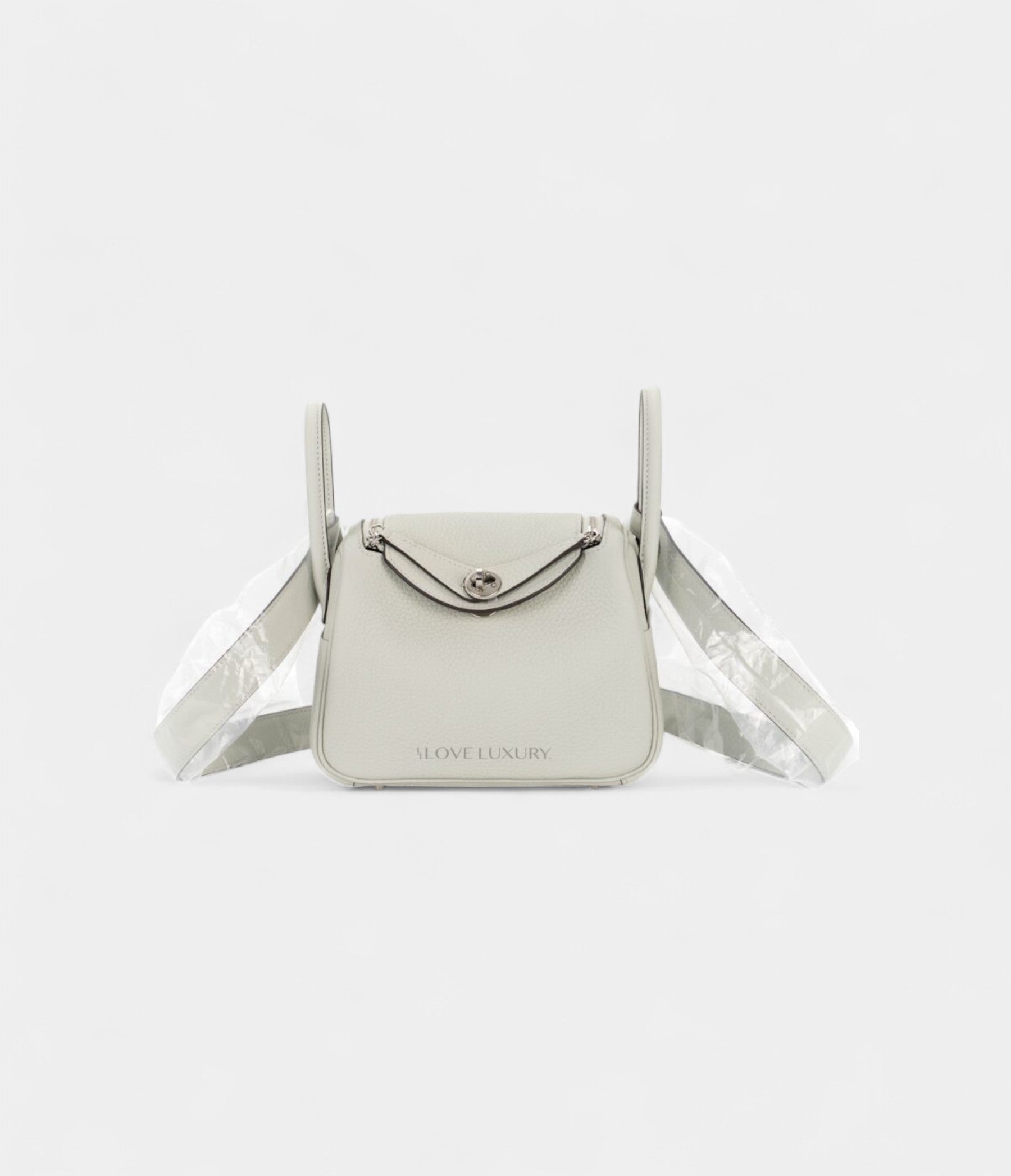 HMMini Lindy Grey Neve Clemence Leather Palladium Hardware