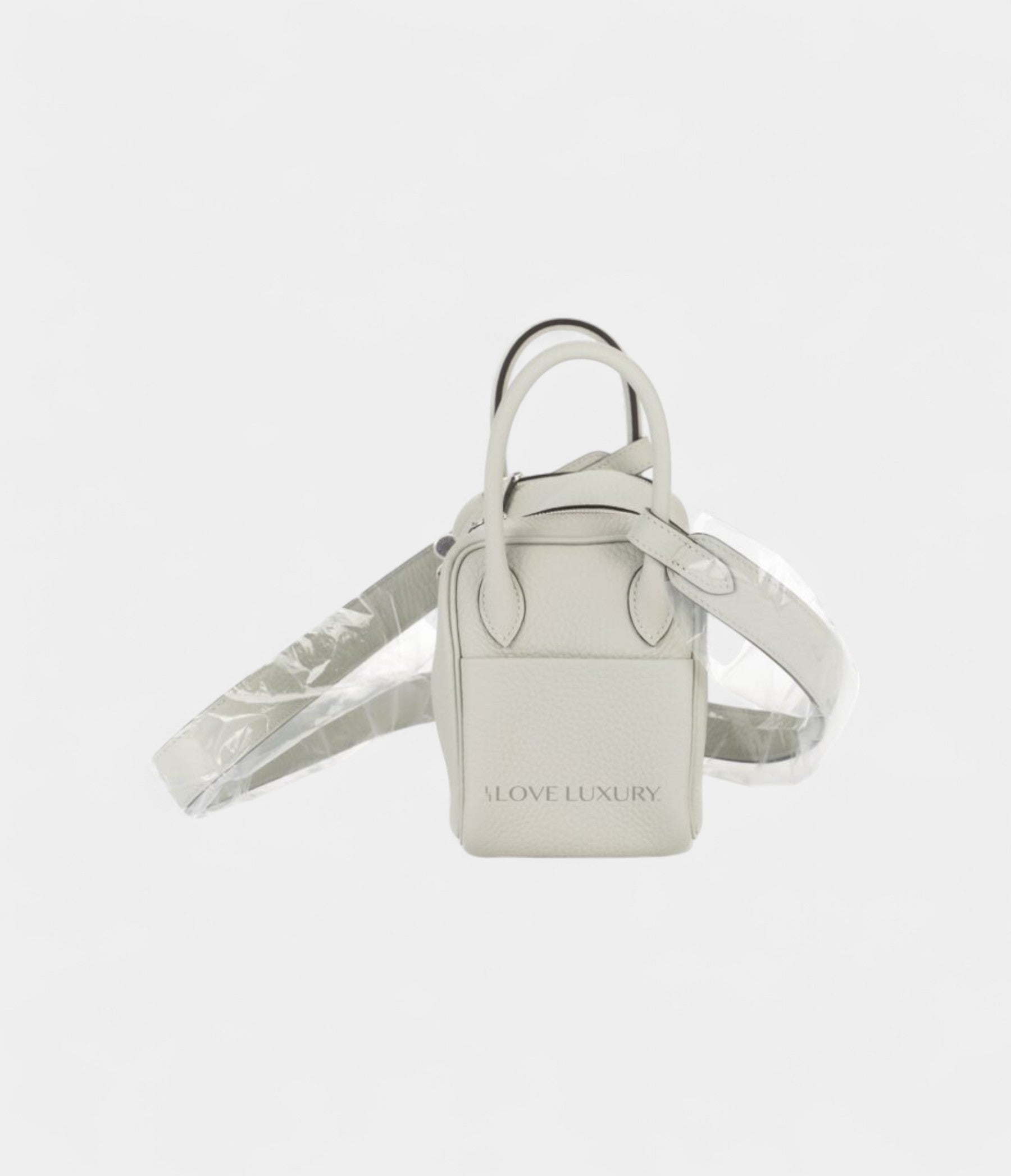 HMMini Lindy Grey Neve Clemence Leather Palladium Hardware