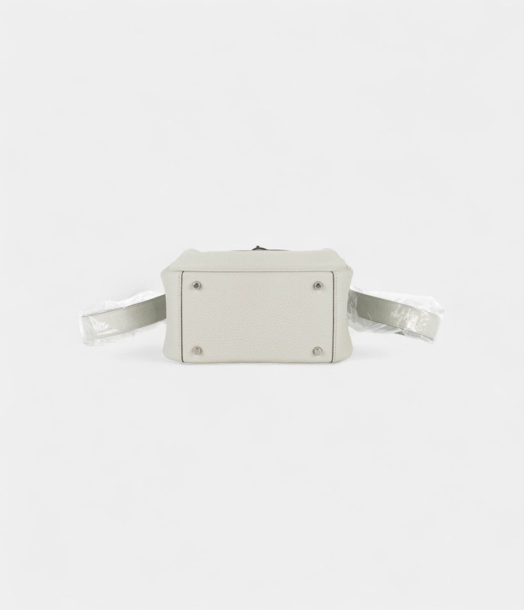 HMMini Lindy Grey Neve Clemence Leather Palladium Hardware