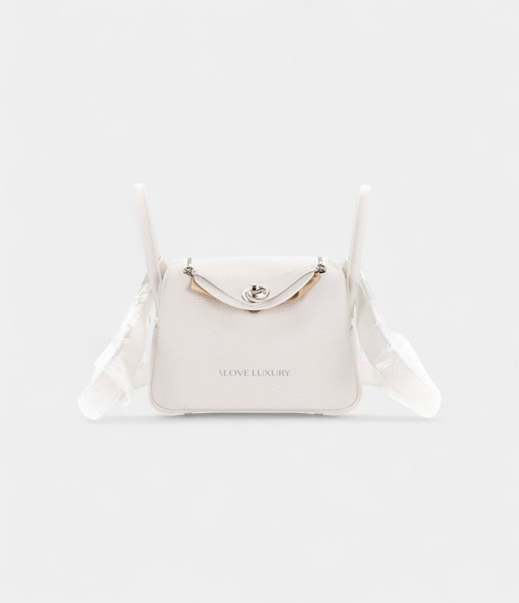 HMMini Lindy New White Clemence Palladium Hardware