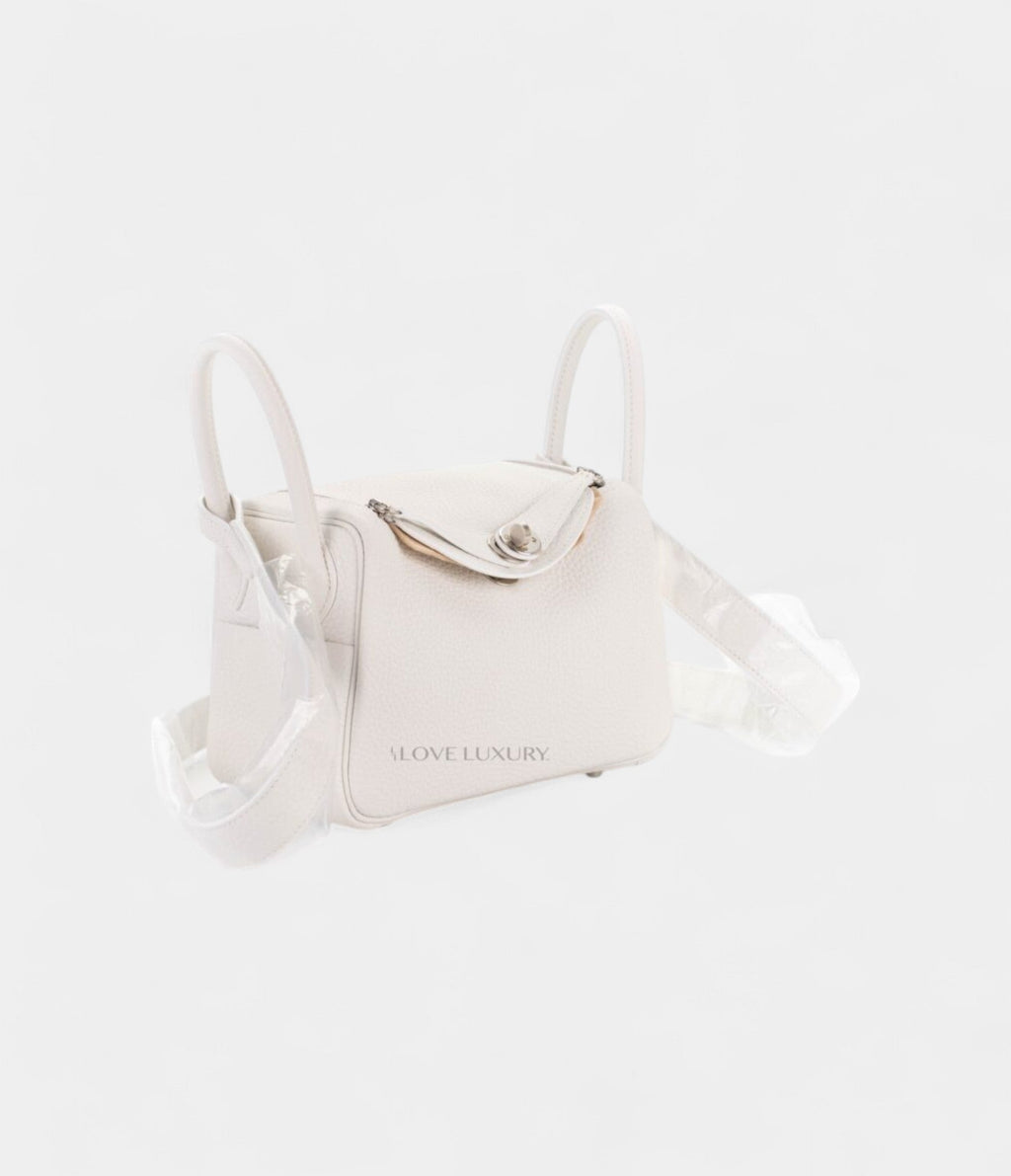 HMMini Lindy New White Clemence Palladium Hardware