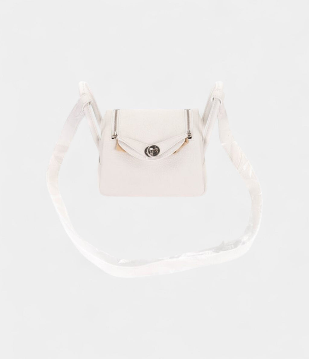HMMini Lindy New White Clemence Palladium Hardware