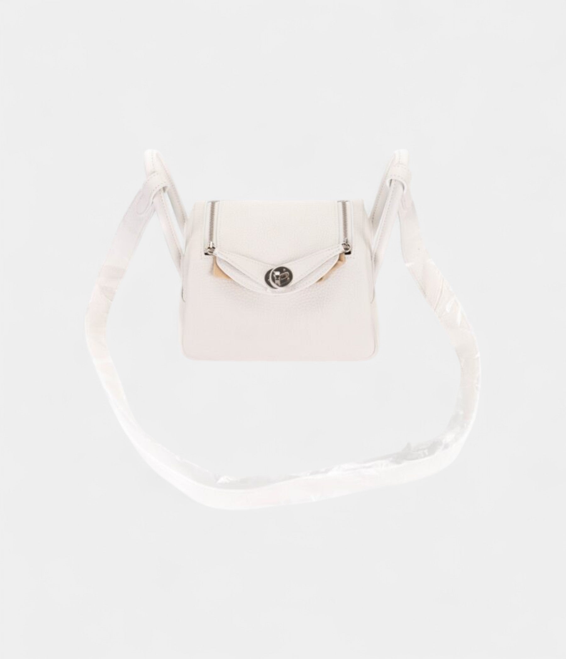 HMMini Lindy New White Clemence Palladium Hardware