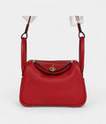 HMMini Lindy Rouge Casaque Swift Gold Hardware