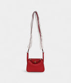 HMMini Lindy Rouge Casaque Swift Gold Hardware