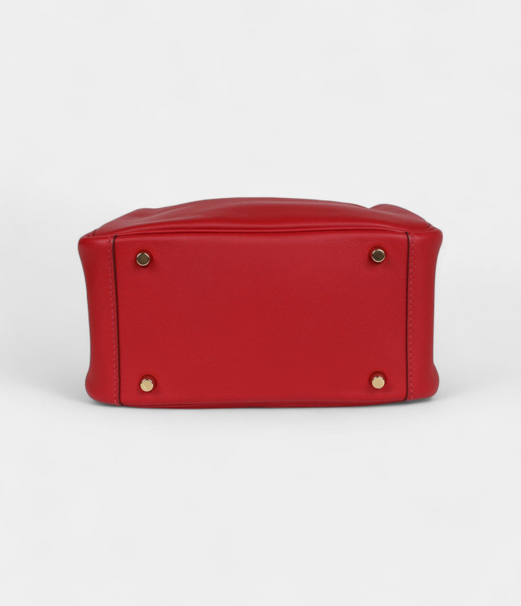 HMMini Lindy Rouge Casaque Swift Gold Hardware