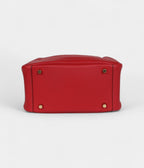 HMMini Lindy Rouge Casaque Swift Gold Hardware