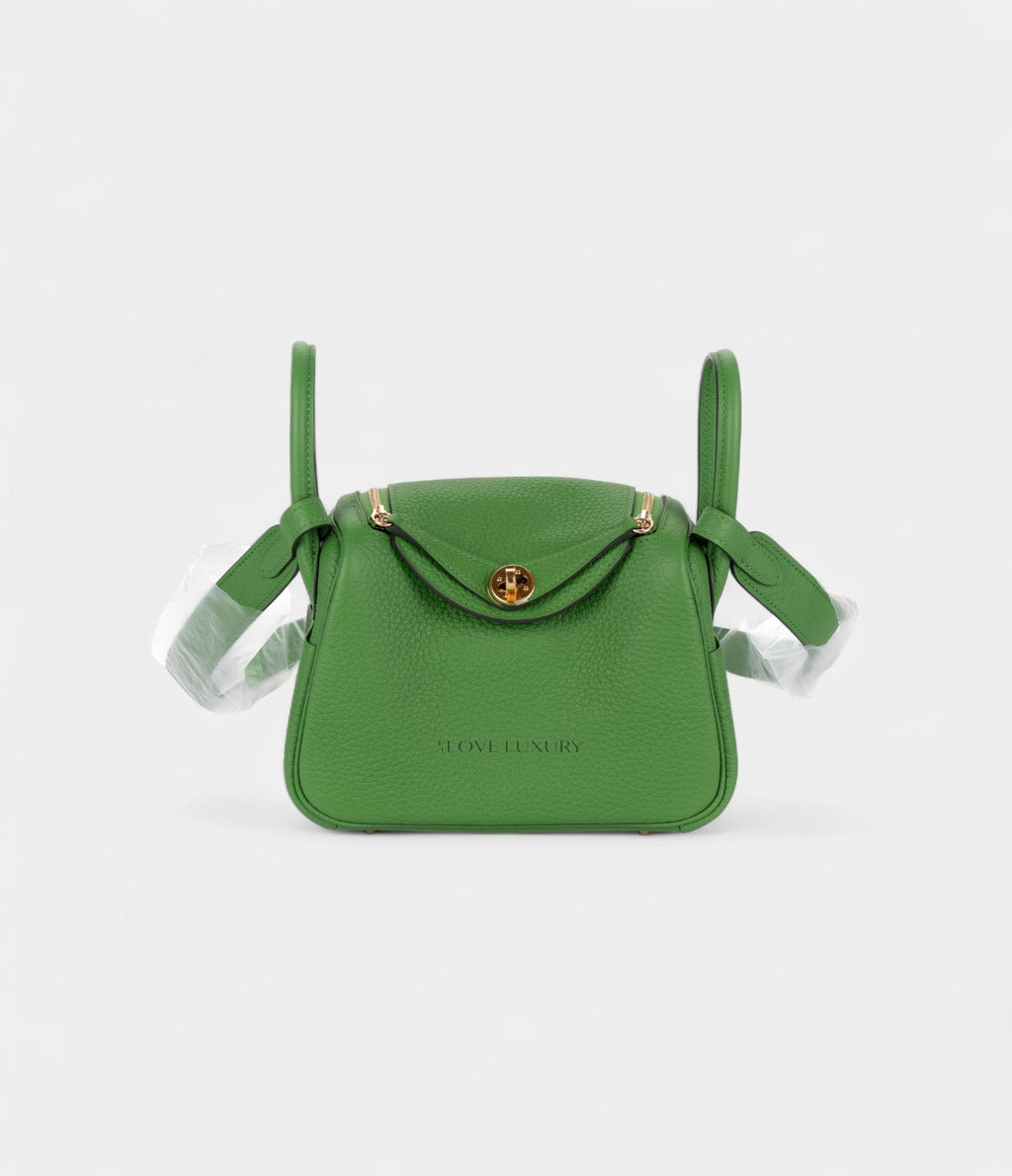 HMMini Lindy Yucca Green Clemence Gold Hardware