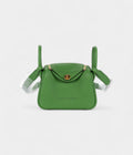HMMini Lindy Yucca Green Clemence Gold Hardware