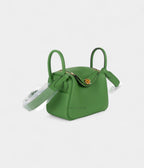 HMMini Lindy Yucca Green Clemence Gold Hardware