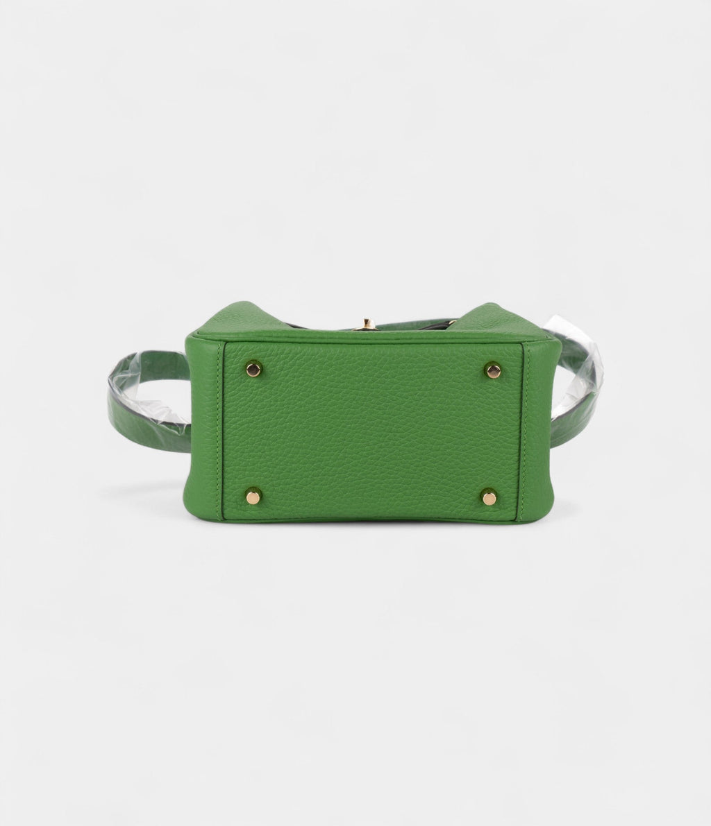 HMMini Lindy Yucca Green Clemence Gold Hardware