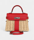 HMMini Picnic Kelly 20 Rouge De Coeur Swift Palladium Hardware