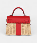 HMMini Picnic Kelly 20 Rouge De Coeur Swift Palladium Hardware