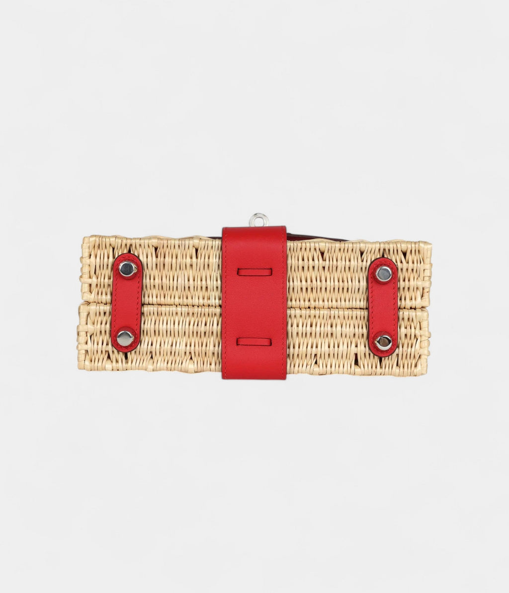 HMMini Picnic Kelly 20 Rouge De Coeur Swift Palladium Hardware