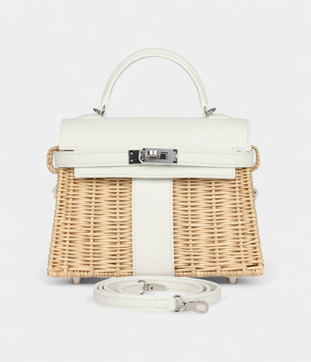 HMMini Picnic Kelly 20 White Swift Palladium Hardware