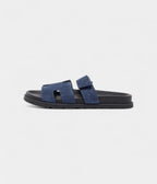 Hermes Navy Blue Nubuck Leather Chypre Sandals 42 EU