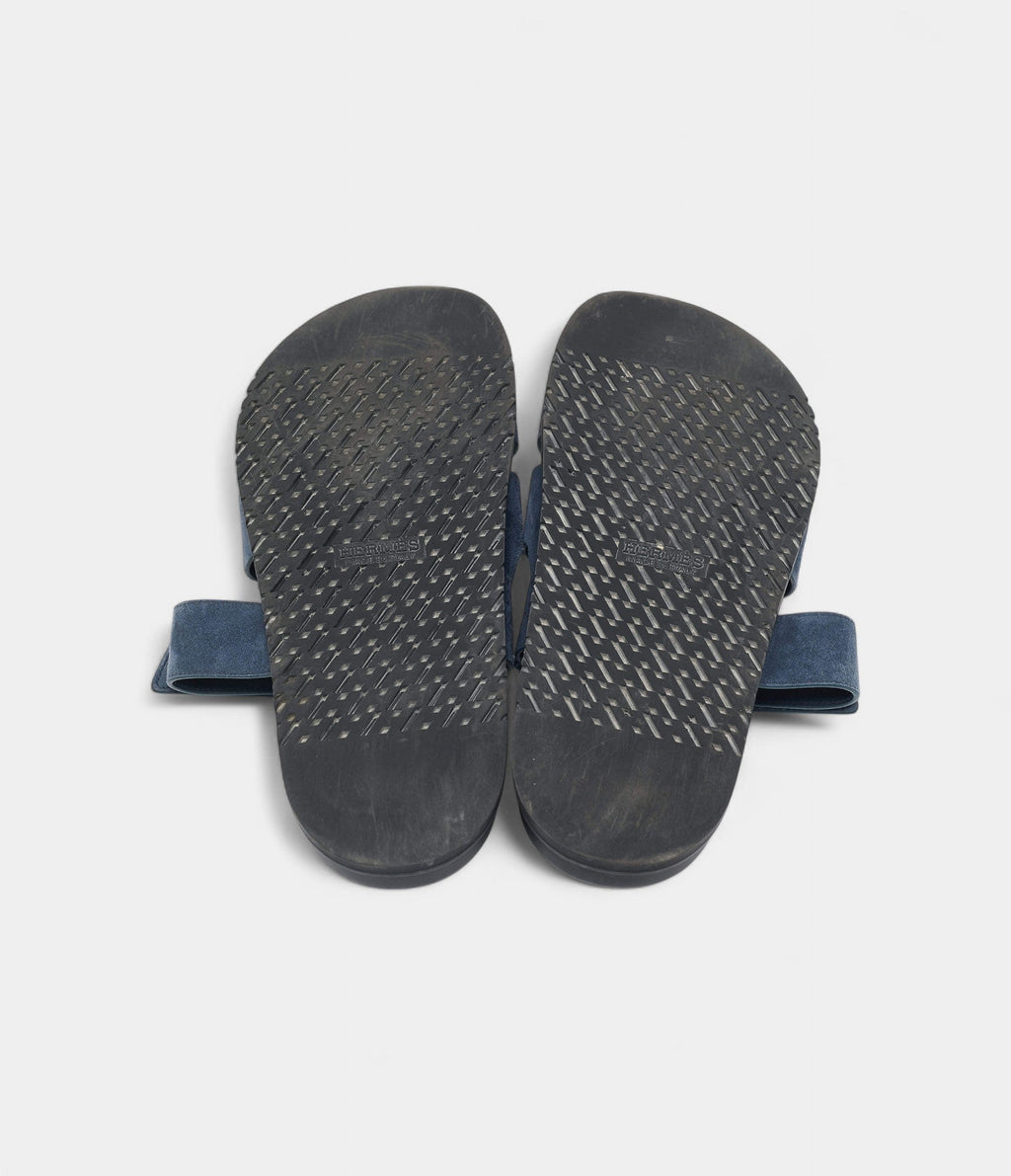 HMNavy Blue Suede Chypre Sandals 45.5 EU