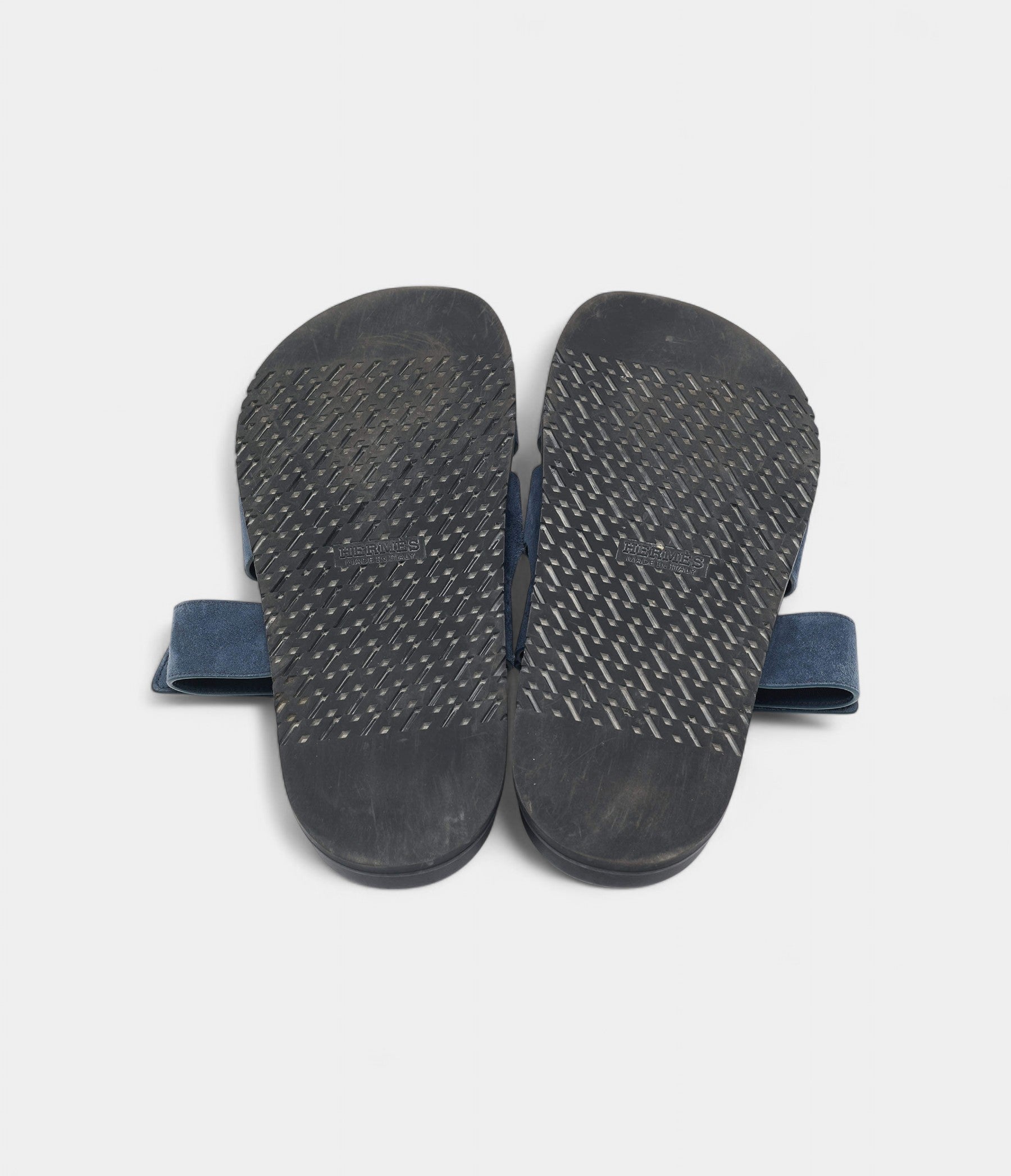 HMNavy Blue Suede Chypre Sandals 45.5 EU