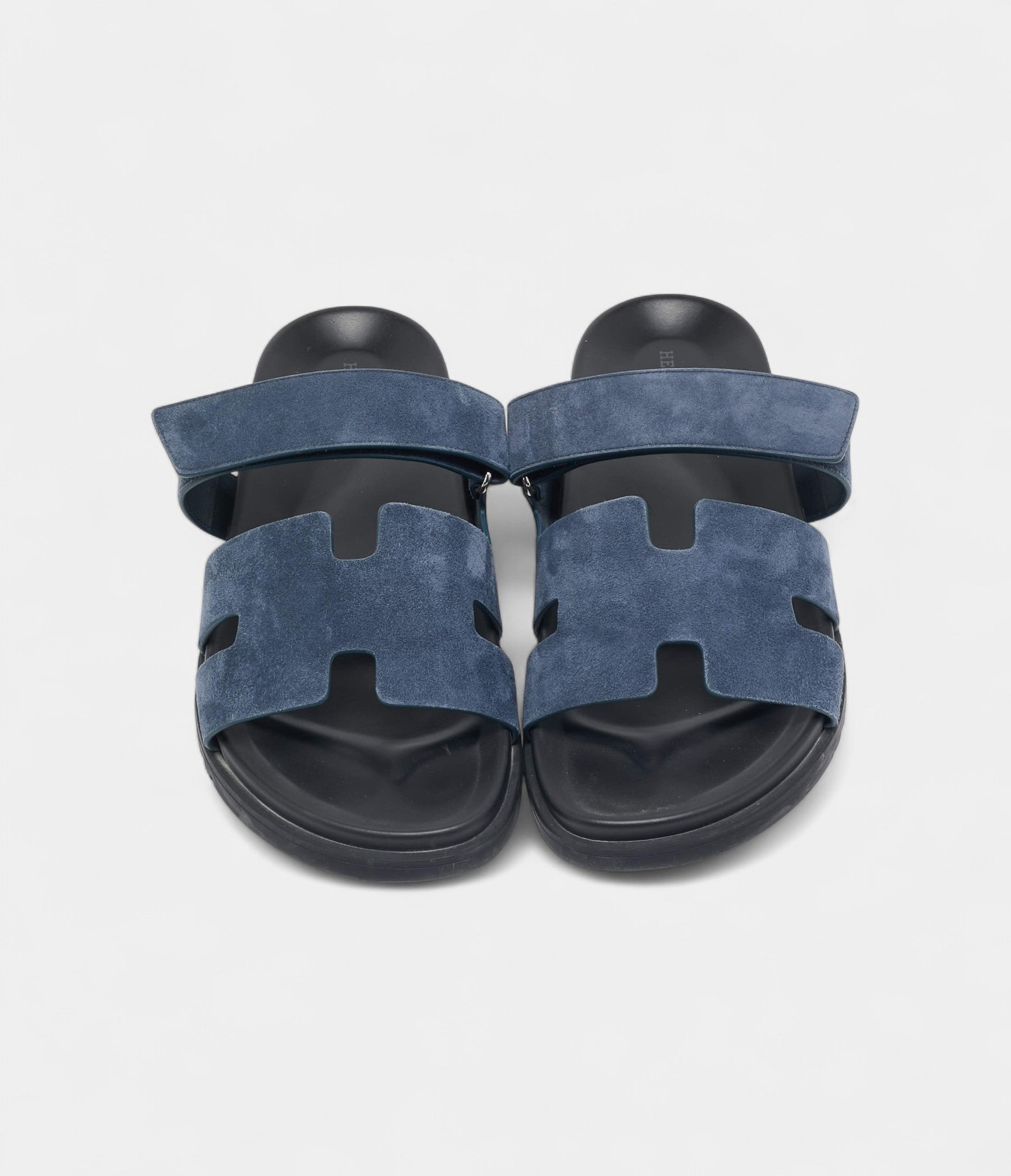 HMNavy Blue Suede Chypre Sandals 45.5 EU
