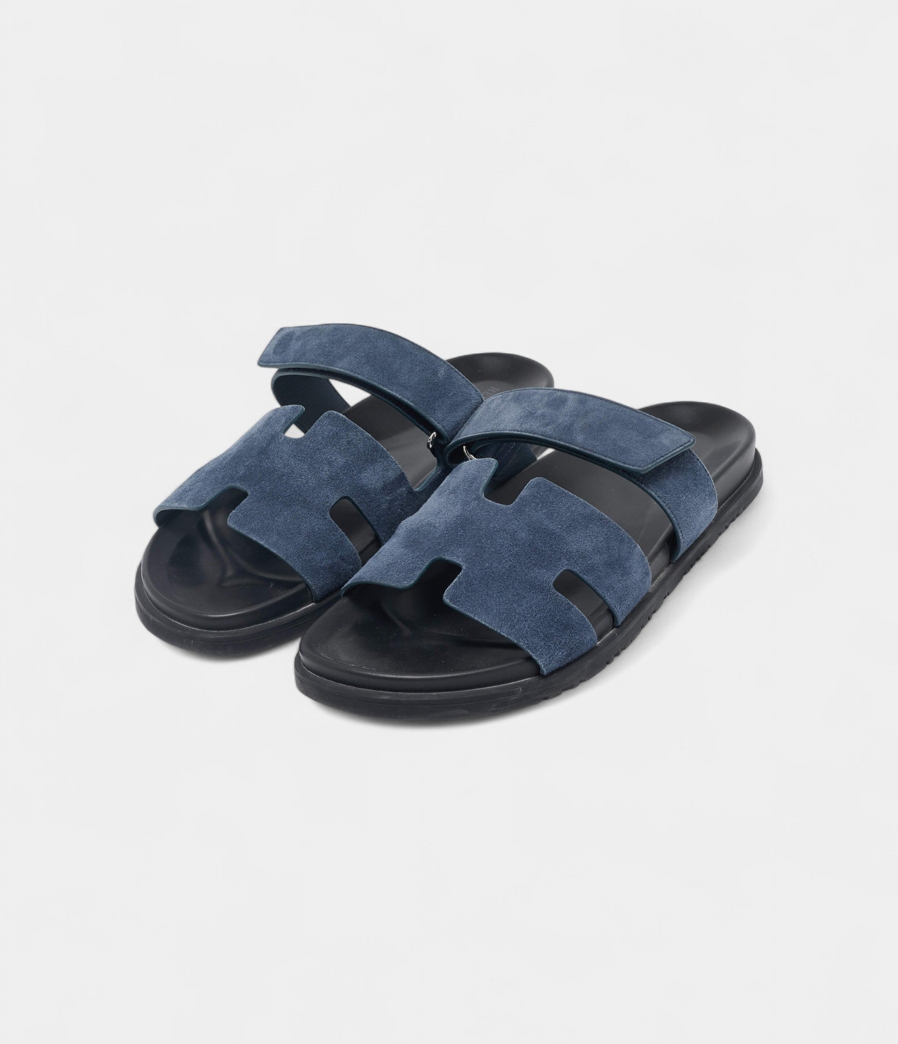HMNavy Blue Suede Chypre Sandals 45.5 EU