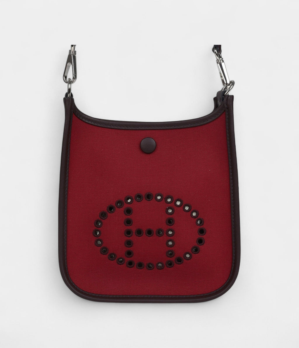 HMNeo Evelyne TPM Rubis Officier Canvas and Rouge Sellier Swift Palladium Hardware
