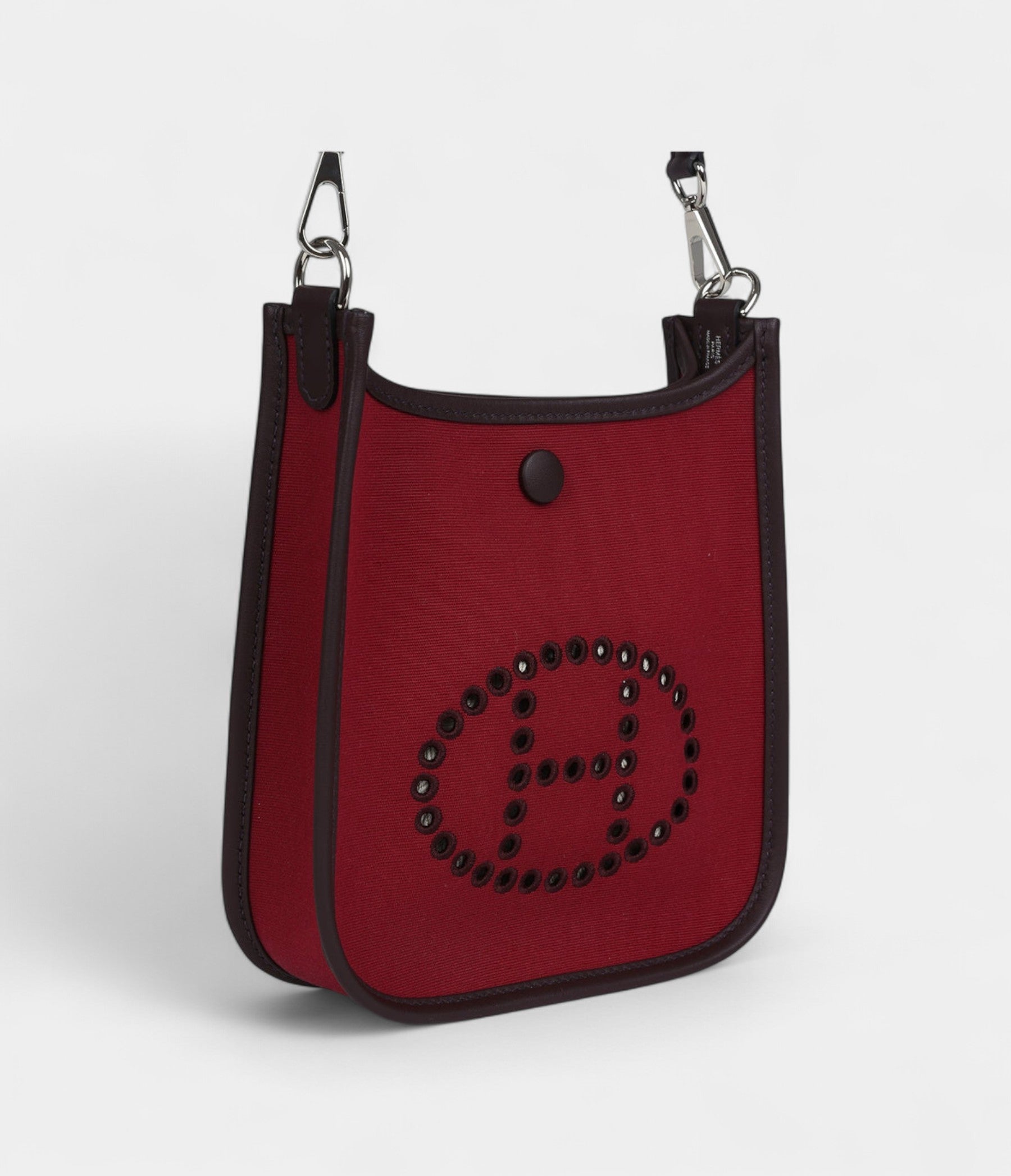 HMNeo Evelyne TPM Rubis Officier Canvas and Rouge Sellier Swift Palladium Hardware