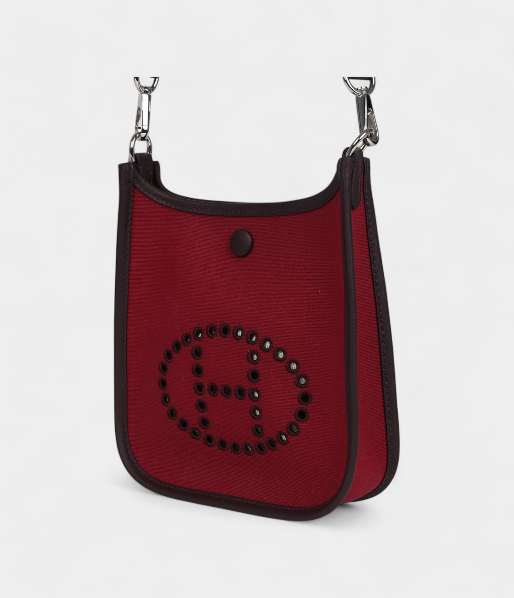 HMNeo Evelyne TPM Rubis Officier Canvas and Rouge Sellier Swift Palladium Hardware