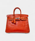 HMOrange Shiny Niloticus Crocodile BK 25 Palladium Hardware