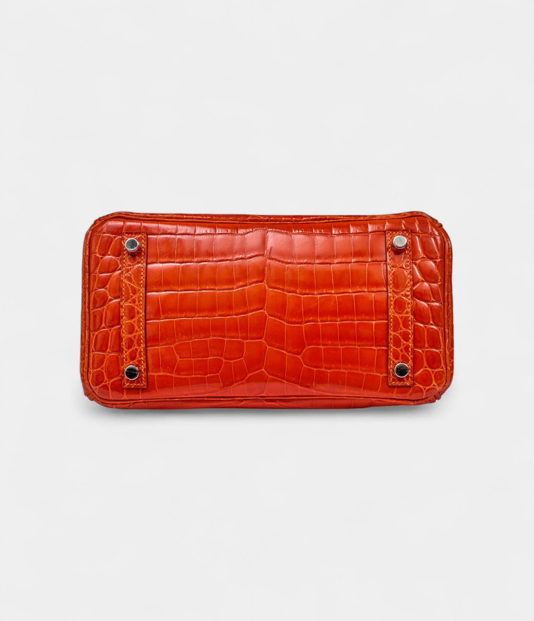 HMOrange Shiny Niloticus Crocodile BK 25 Palladium Hardware