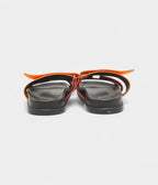 Hermes Orange Suede Chypre Sandals 41 EU