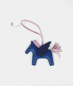 HMPegase Rodeo Bag Charm MM Bleu France Mauve Sylvestre Bleu Saphir Milo Lambskin