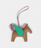 HMPegase Rodeo Bag Charm MM Chai Mauve Sylvestre and Menthe Milo Lambskin