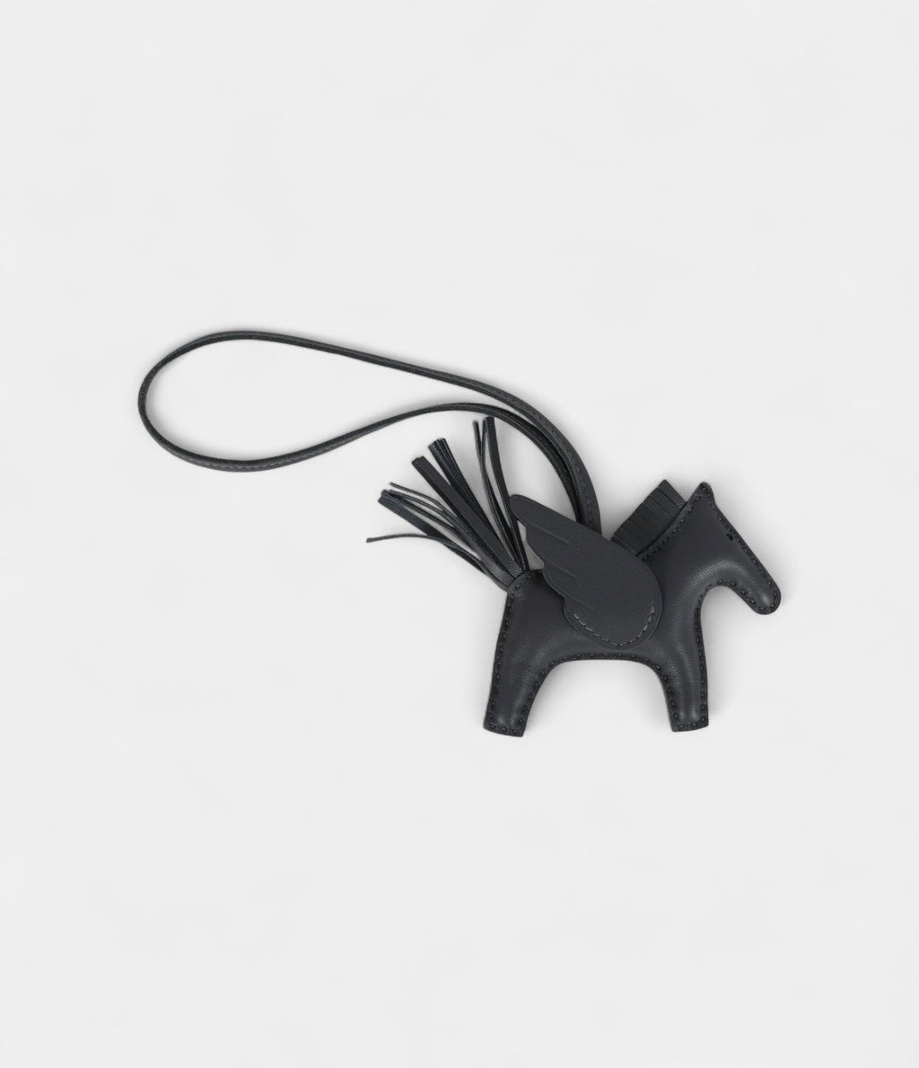 HMPegase Rodeo Bag Charm PM Ardoise Milo Lambskin
