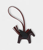 HMPegase Rodeo Bag Charm PM Black Rouge Sellier and Rouge H Milo Lambskin