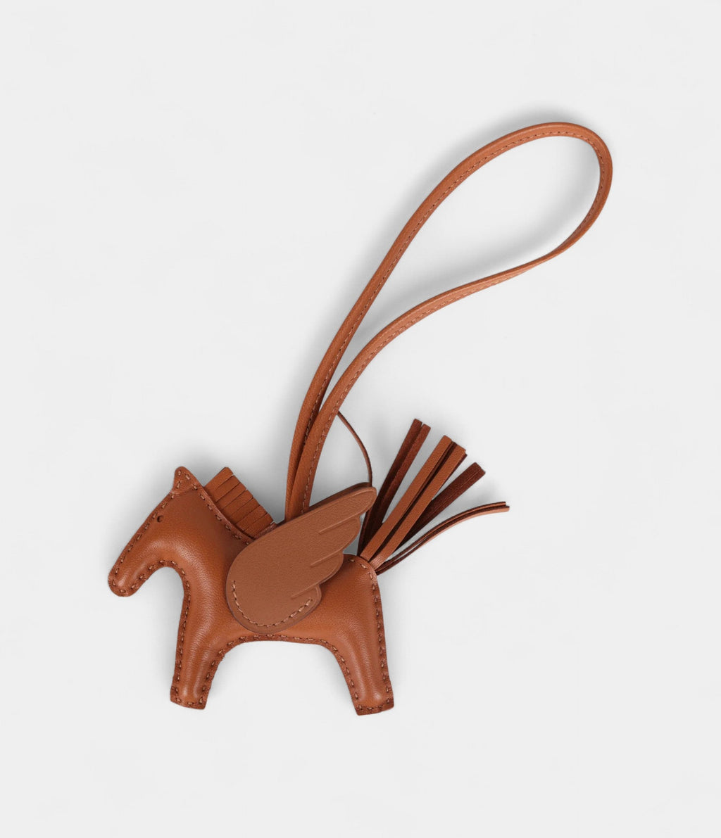 HMPegase Rodeo Bag Charm PM Gold Milo Lambskin