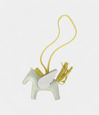 HMPegase Rodeo Bag Charm PM New White Vert Fizz Lime Milo Lambskin