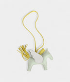 HMPegase Rodeo Bag Charm PM New White Vert Fizz Lime Milo Lambskin