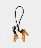 HMPegase Rodeo Bag Charm PM Sesame Black Nata Milo Lambskin