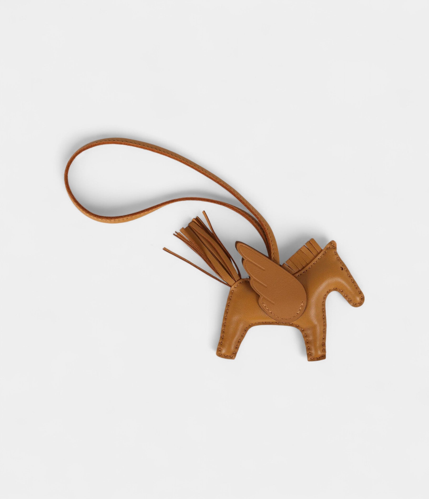 HMPegase Rodeo Bag Charm PM Sesame Milo Lambskin