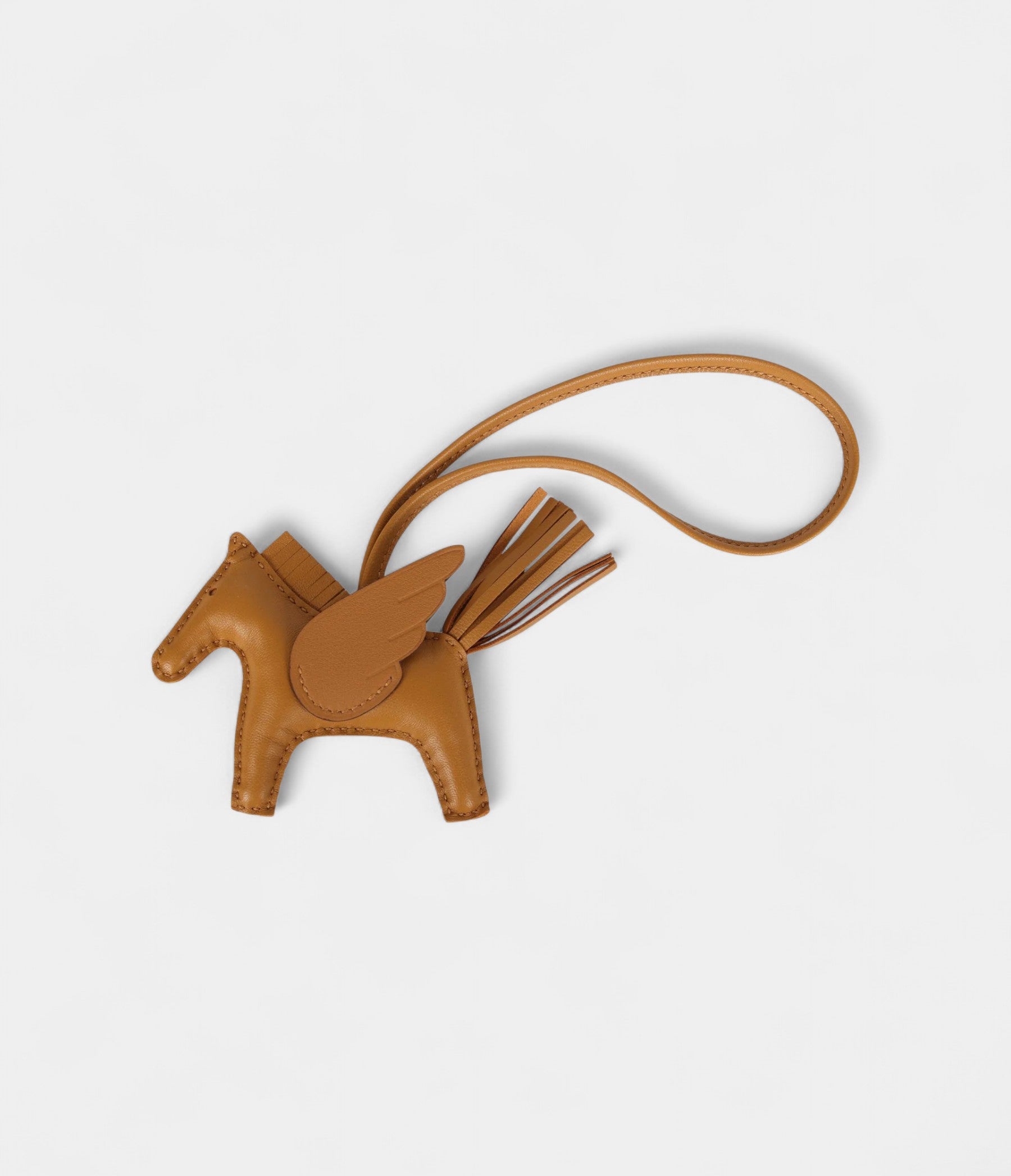 HMPegase Rodeo Bag Charm PM Sesame Milo Lambskin