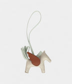 HMPegase Rodeo Bag Charm PM Vert Fizz Craie Gold Milo Lambskin