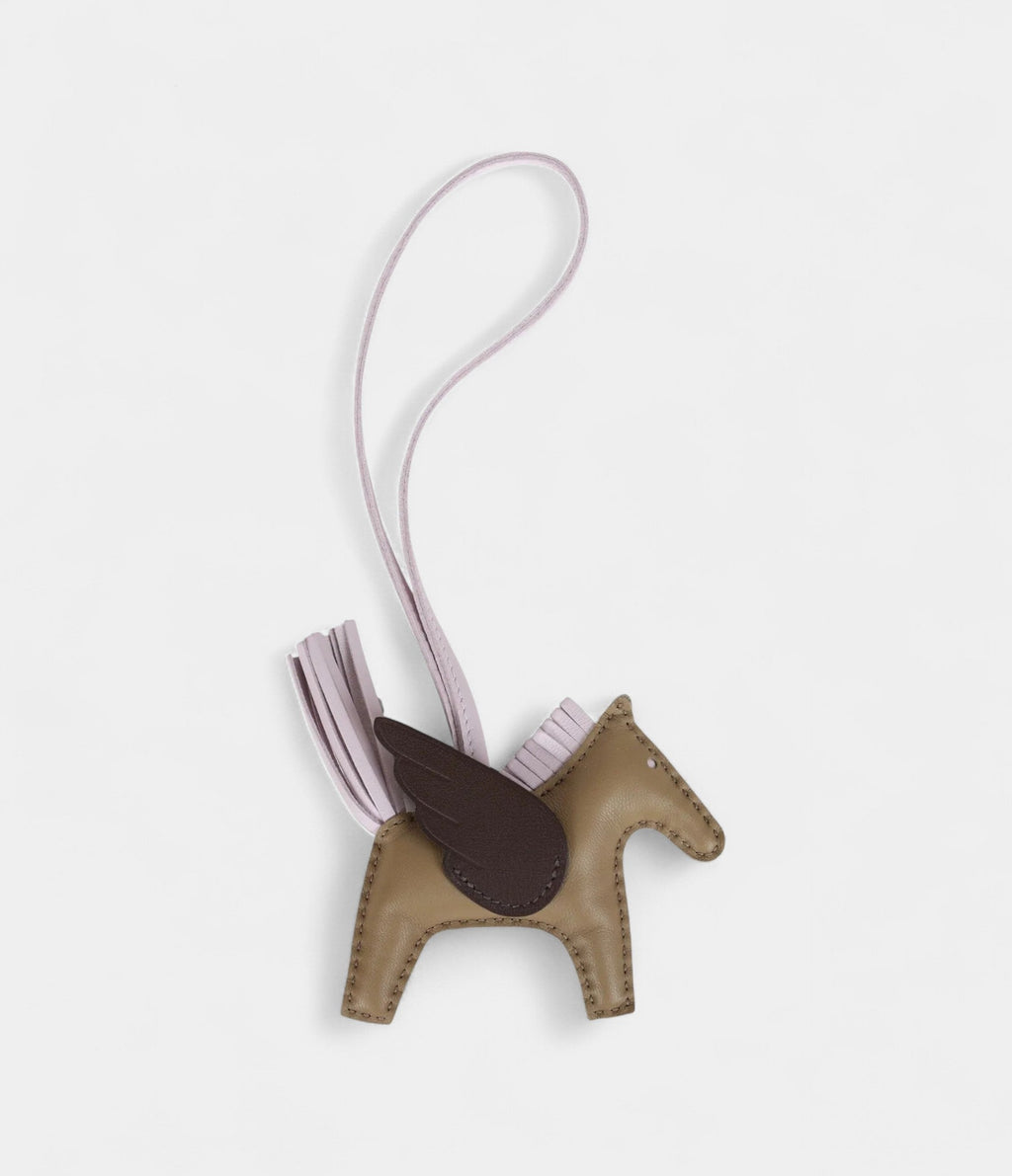 HMPegasus Rodeo Bag Charm PM Beige Marfa Mauve Pale Moka Lambskin